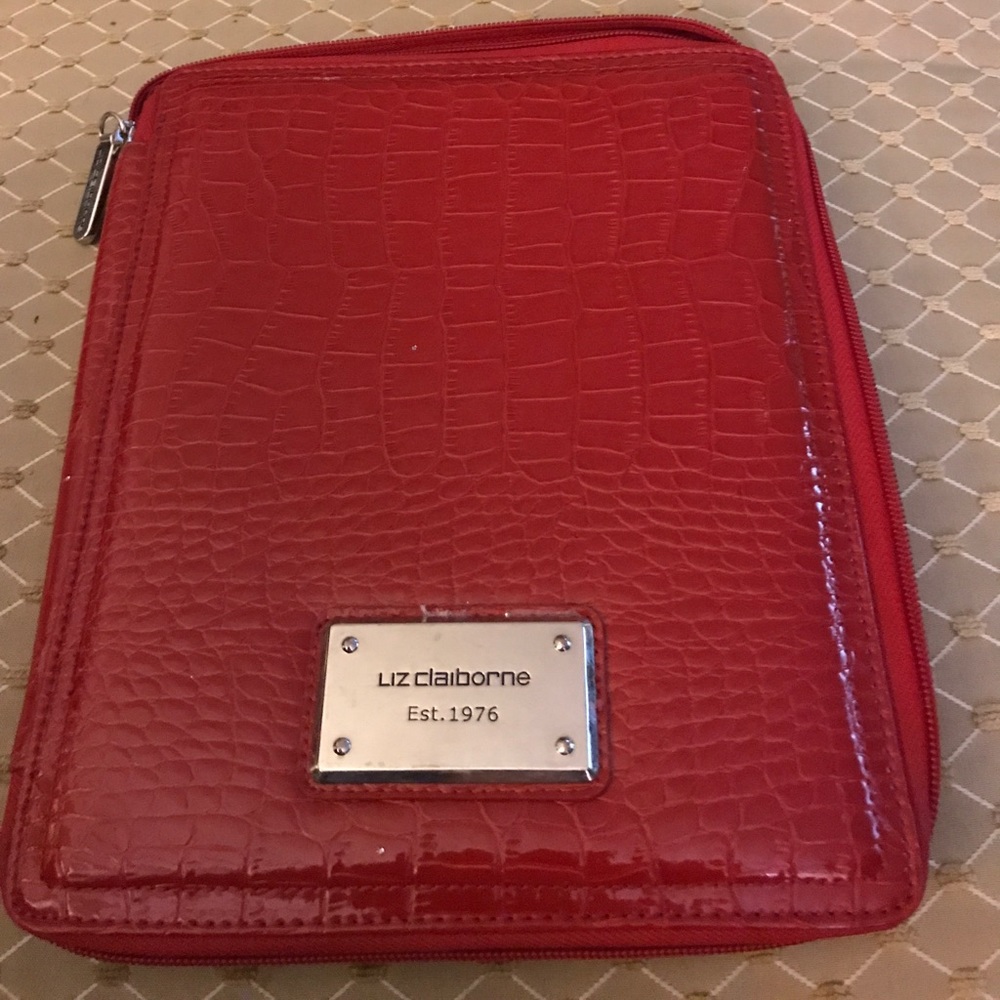 I pad  case Liz Claiborne red